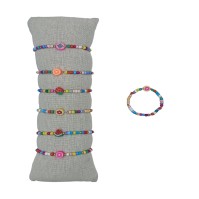 D-863 - Lot de 50 Bracelets TAILLE ENFANT avec perles colorées et fruits